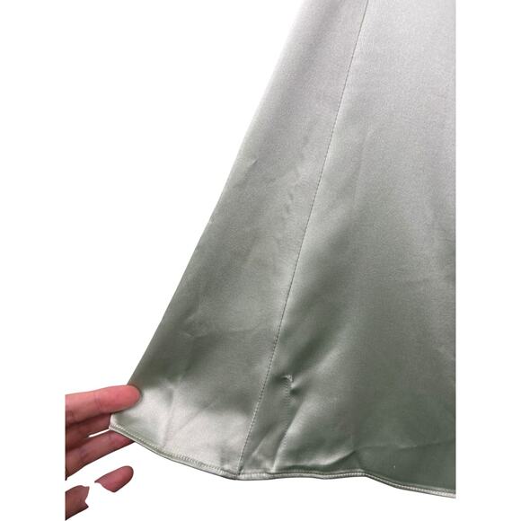 Katie May Taylor Strapless Gown Satin Party Formal Wedding Gala Prom Green Sz S - Picture 9 of 16